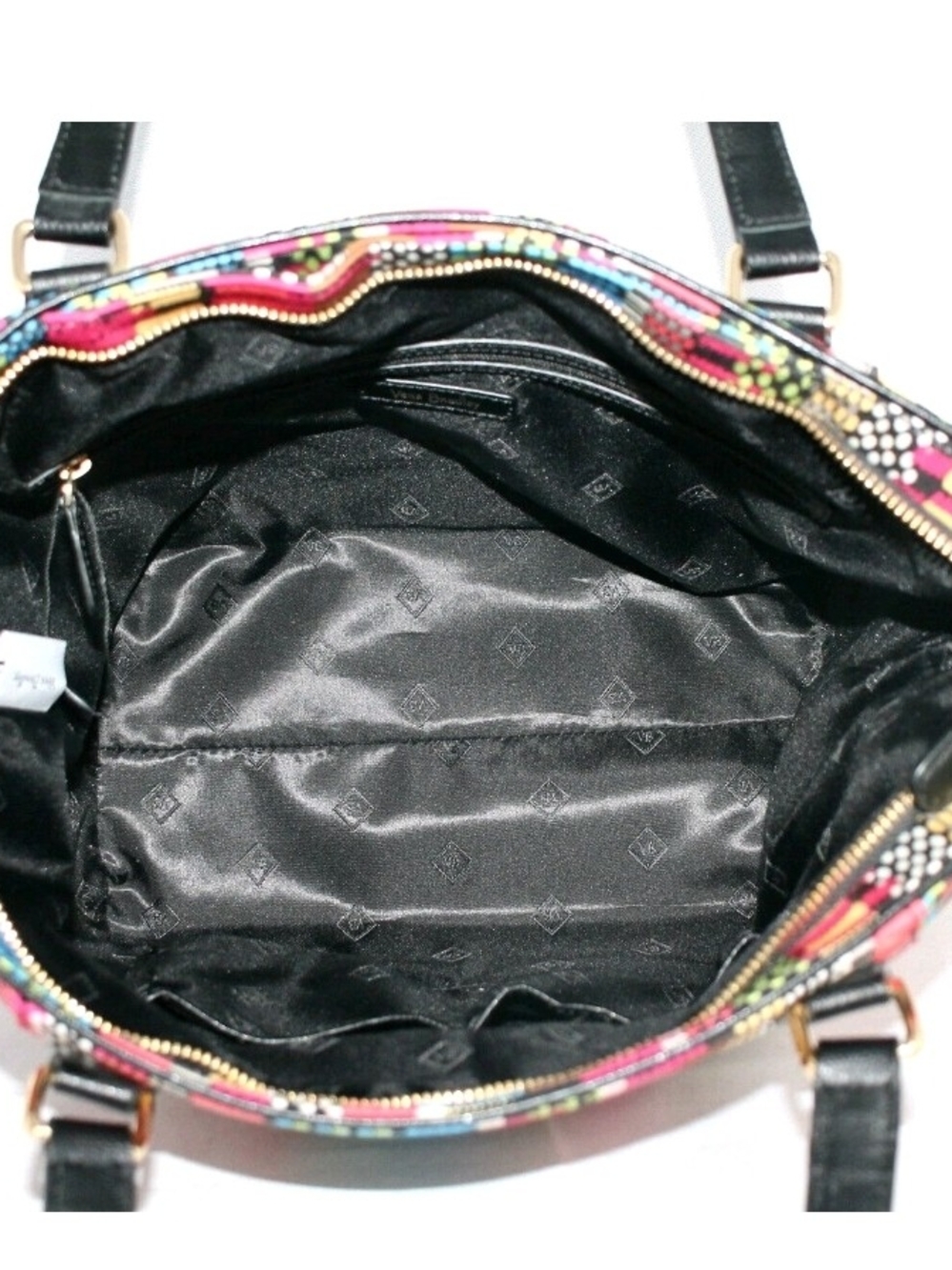 VERA BRADLEY Ella Zip Tote in Cha Cha Bright Multicolor Geometric Print NWOT - Picture 3 of 7
